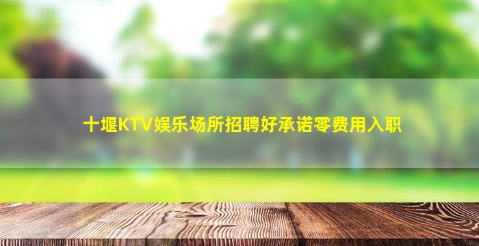十堰KTV娱乐场所招聘好承诺零费用入职